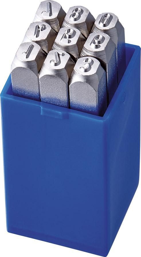 Turnus Sifferstämplar 0-9, DIN 7353, 1200 N/mm2