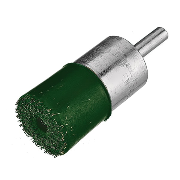 Osborn Endebørste 24x6mm 0,30mm plastbelagt, bølgete, stål