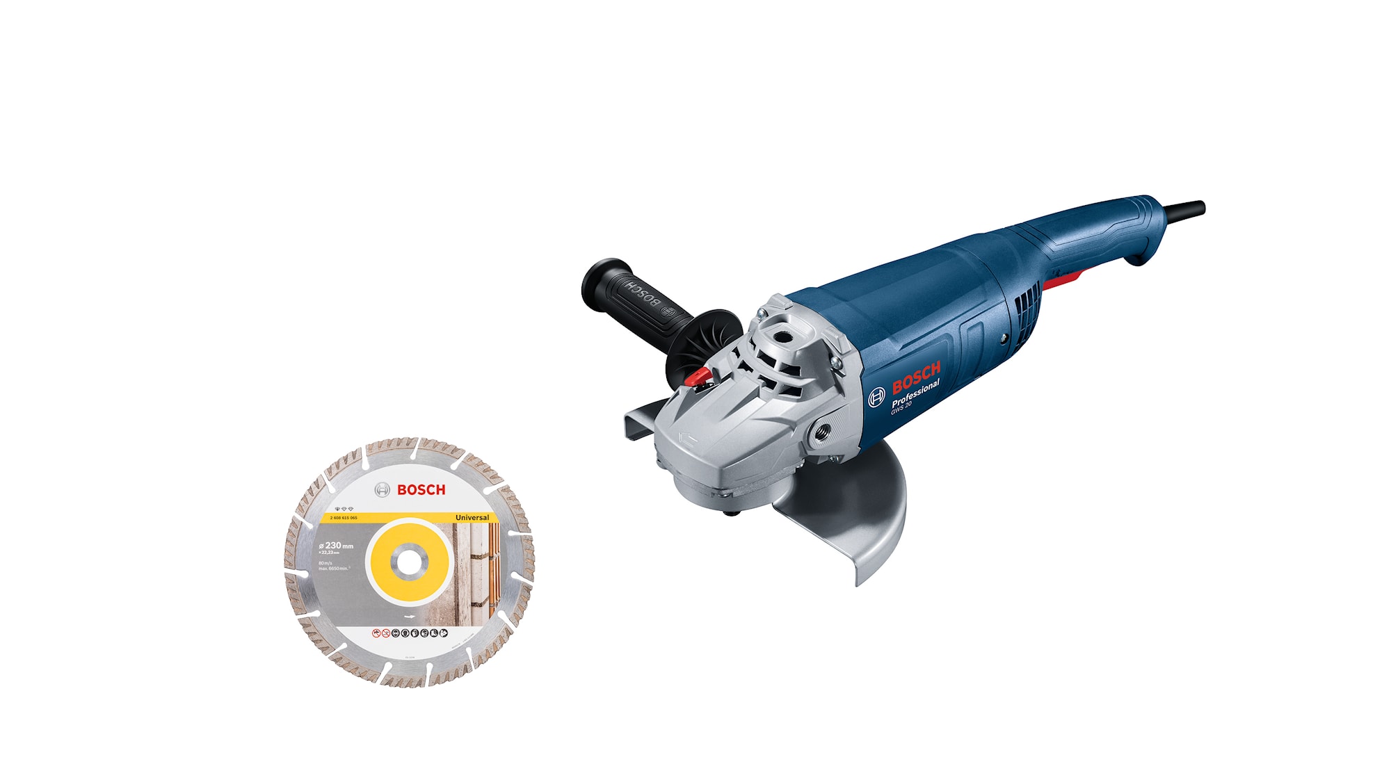 Bosch Vinkelslip GWS 20-230 P med diamantskiva