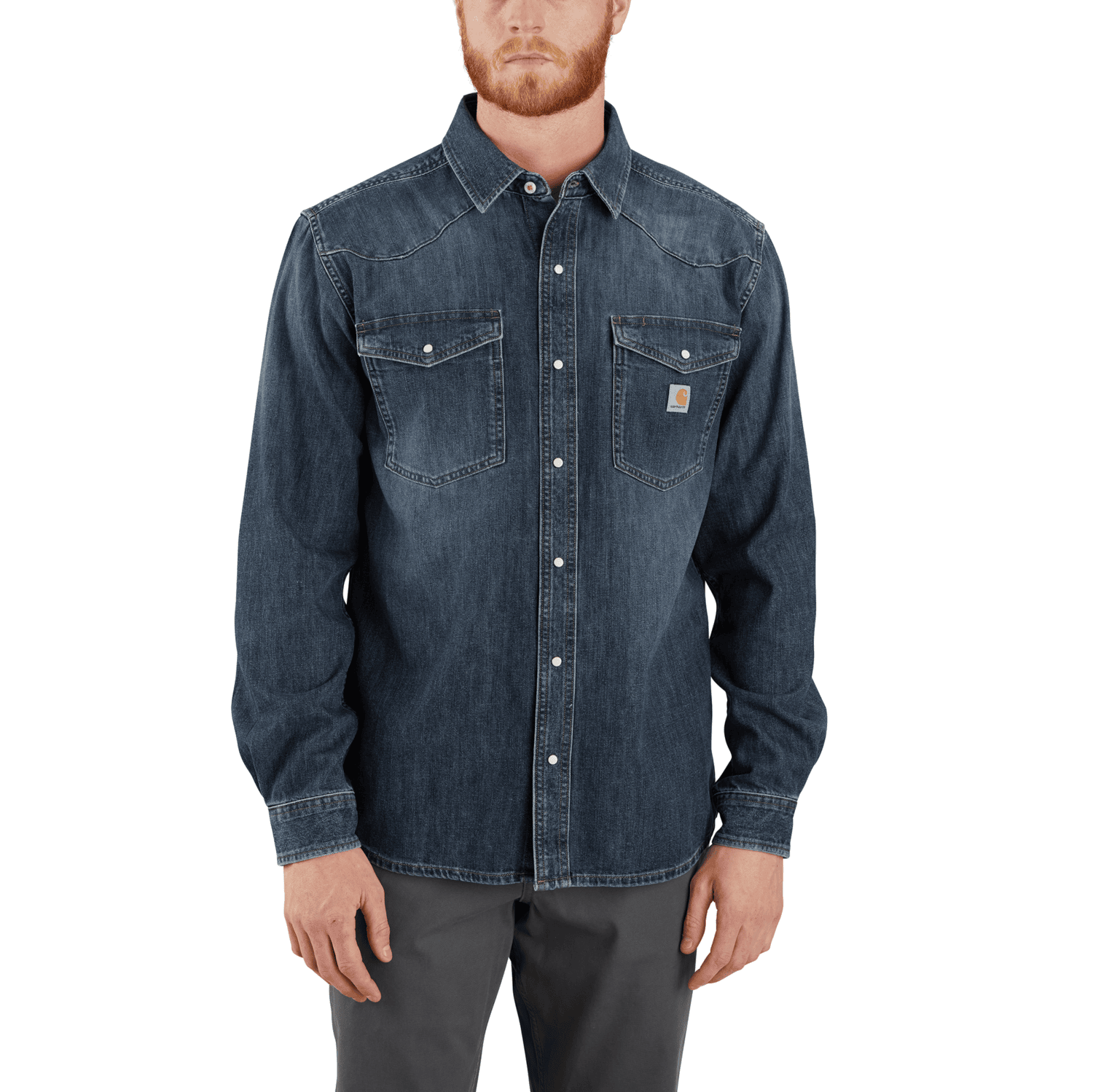 Carhartt Montana Denim Relaxed L/S Skjorta Herr Wyatt