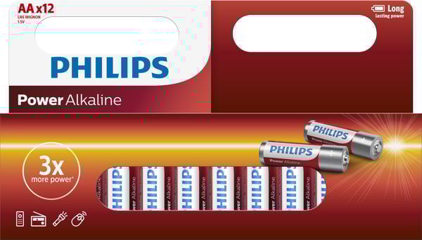 Philips Battery Power AA/LR6 12-pakning
