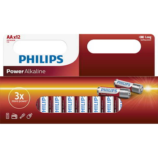 Philips Battery Power AA/LR6 12-pakning