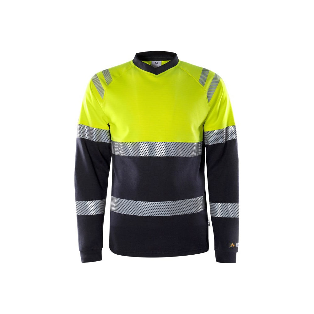 Fristads Flamestat langermet t-skjorte, høy synlighet kl 1 7107 TFL