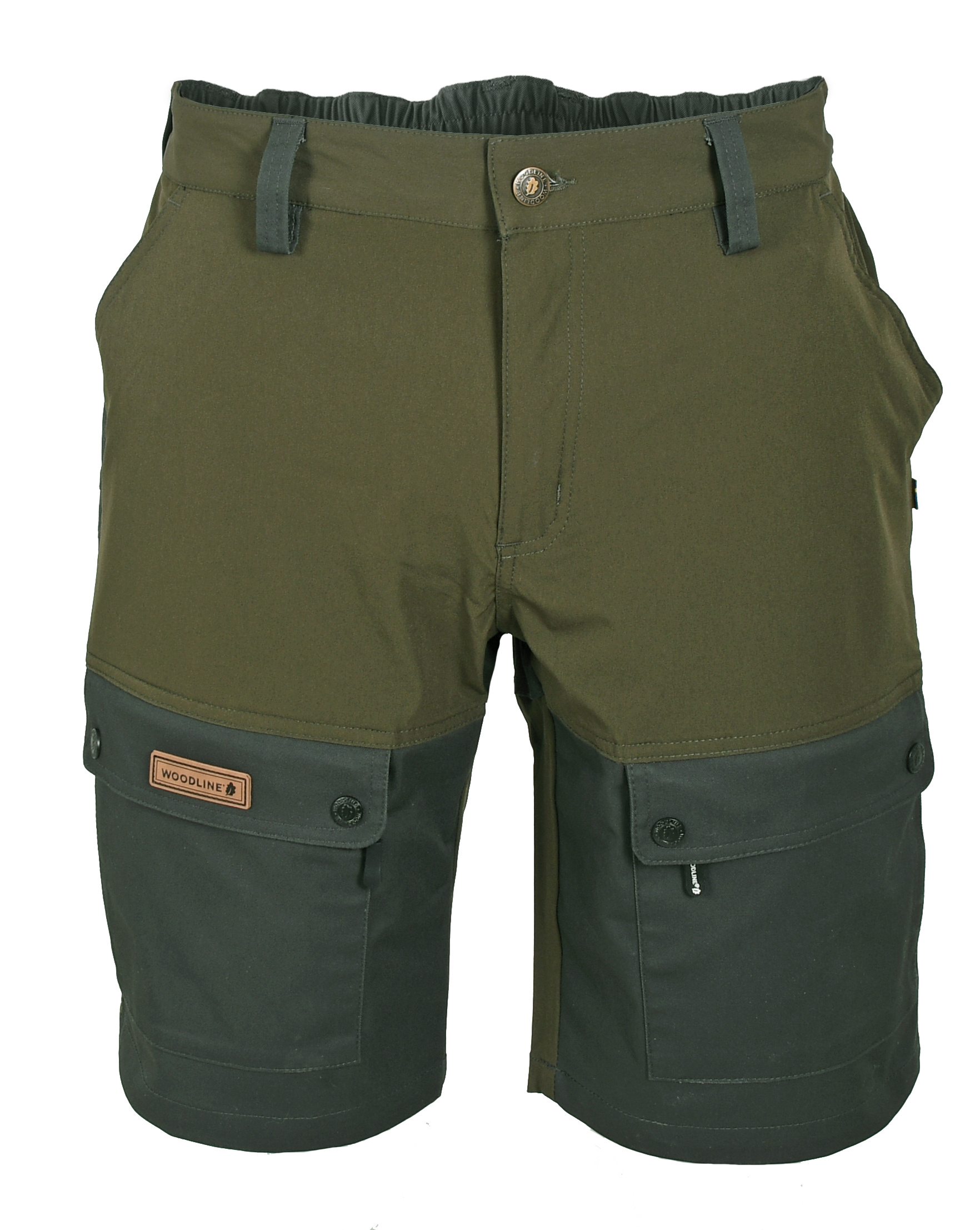 Woodline Boksund Miesten Shortsit vihreä/harmaa XXL