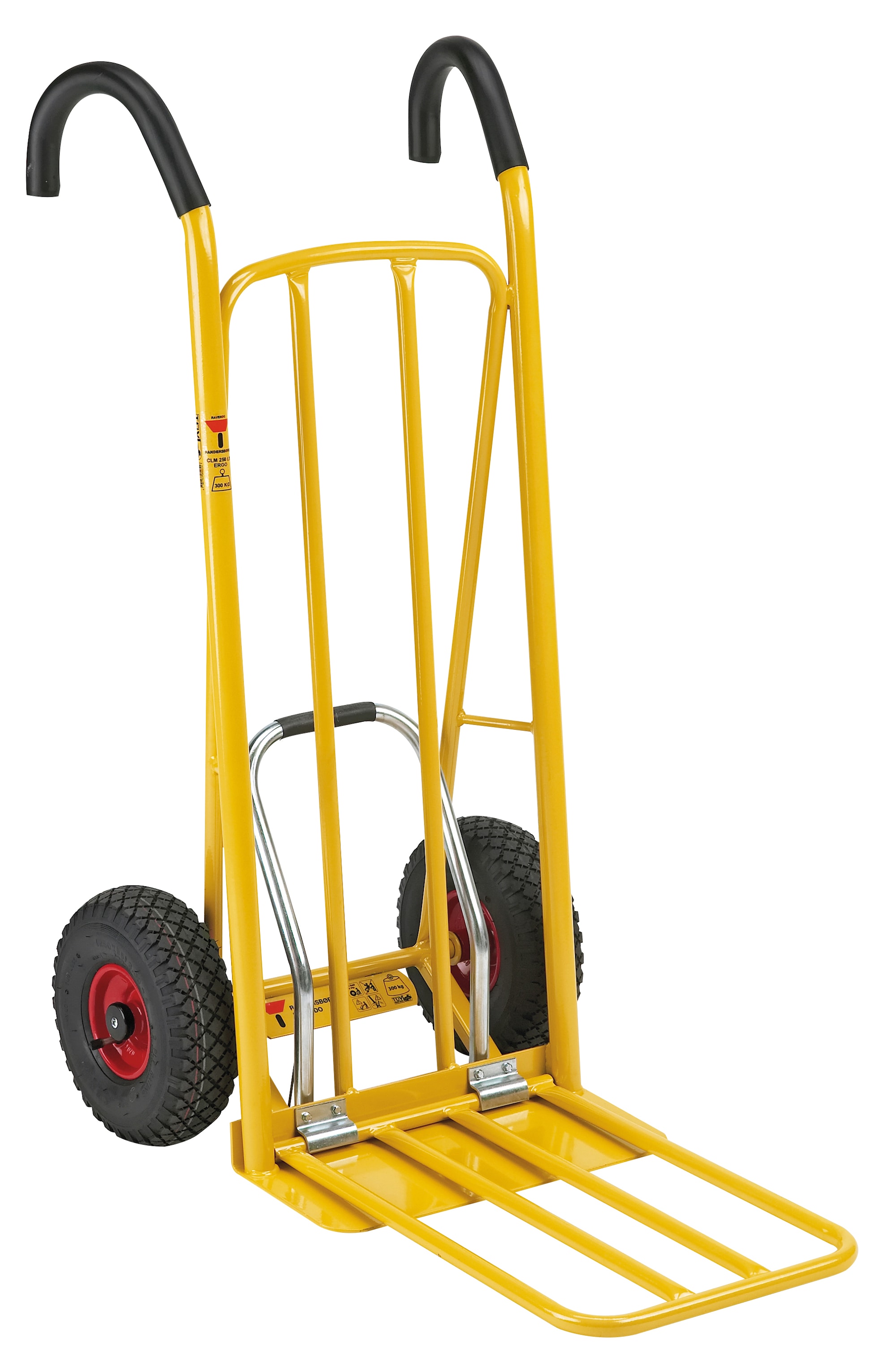 Säkkikärry KM145251 & varastokärry, 810x500x1140 mm, 250 kg, keltainen