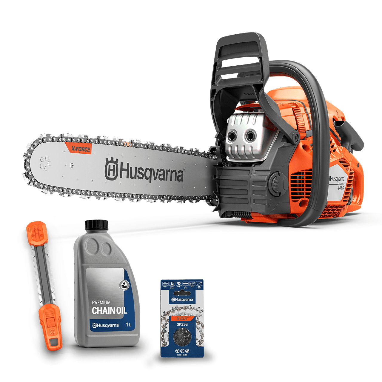 Husqvarna 445S Motorsåg Startpaket