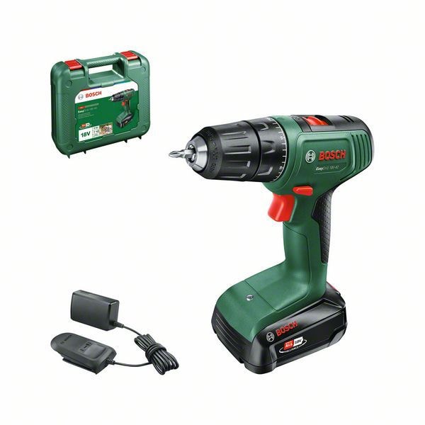 Bosch Borrskruvdragare18V-40 med 1x2Ah batteri och laddare