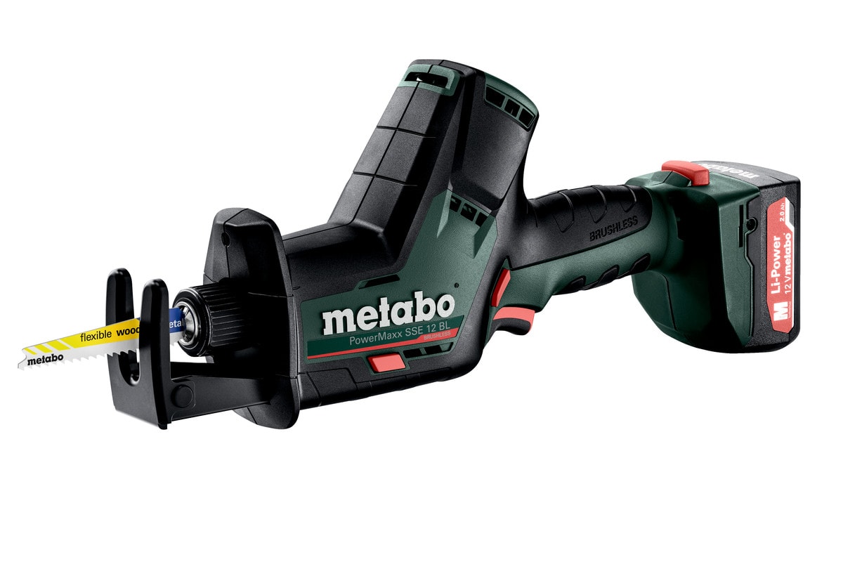 Metabo Tigersåg PowerMaxx SSE 12 BL med 2x2Ah batterier & laddare
