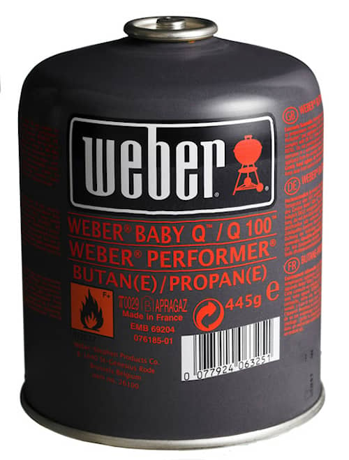 Weber Gasdåse - Passer til Q 1000/100-serien, Performer Deluxe GBS Kulgrill m/gastænding, Traveler, Go-Anywhere gasgrill og Summit® Charcoal-serien
