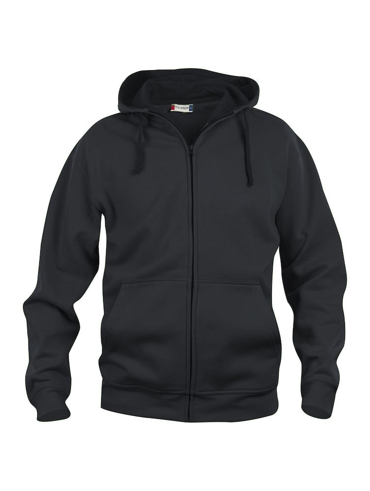 Clique Basic Hoody Fullzip Herr Svart
