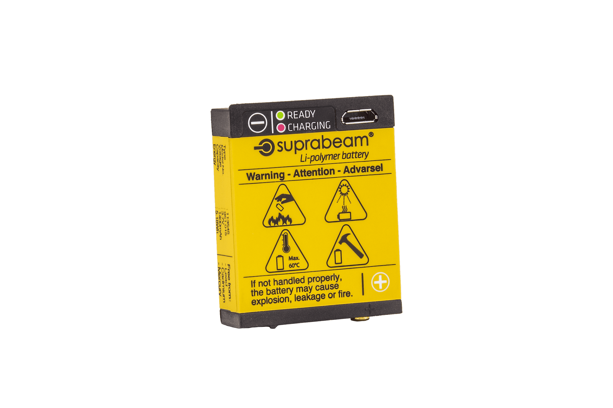 Suprabeam Batteri 113645 Med Usb 1400 Ma