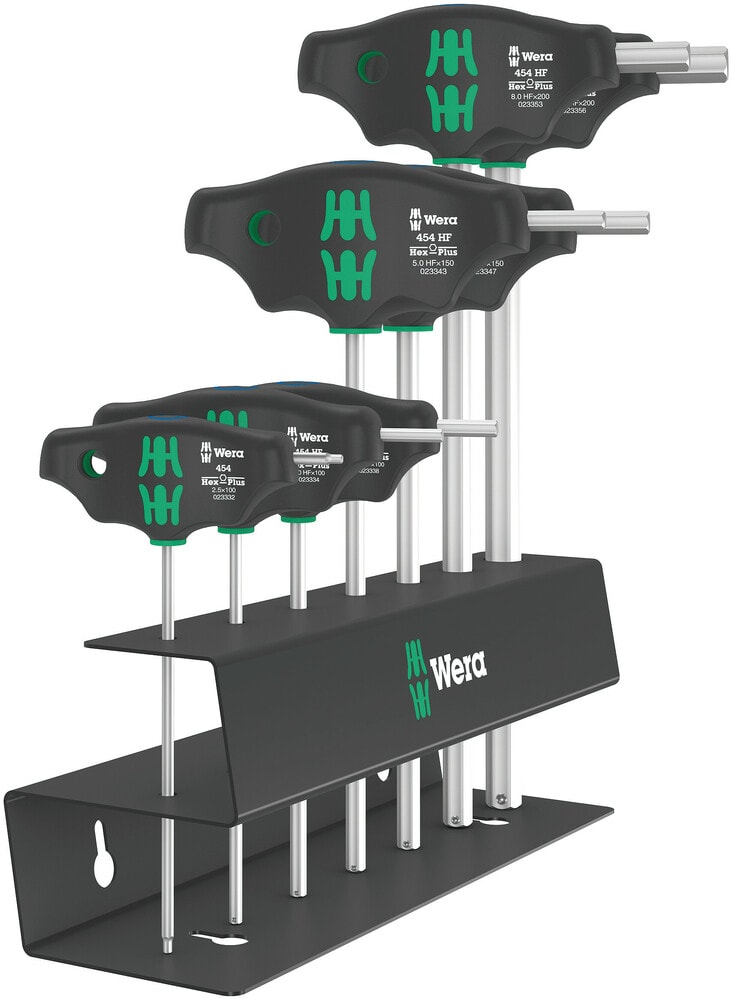 Wera 454/7 HF Set 2 Mejselsats T-Handtag HEX PLUS