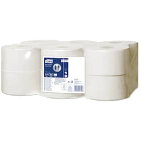 Tork Toiletpapir T2 Advanced 120280, 2-lags, Hvidt 12x170m