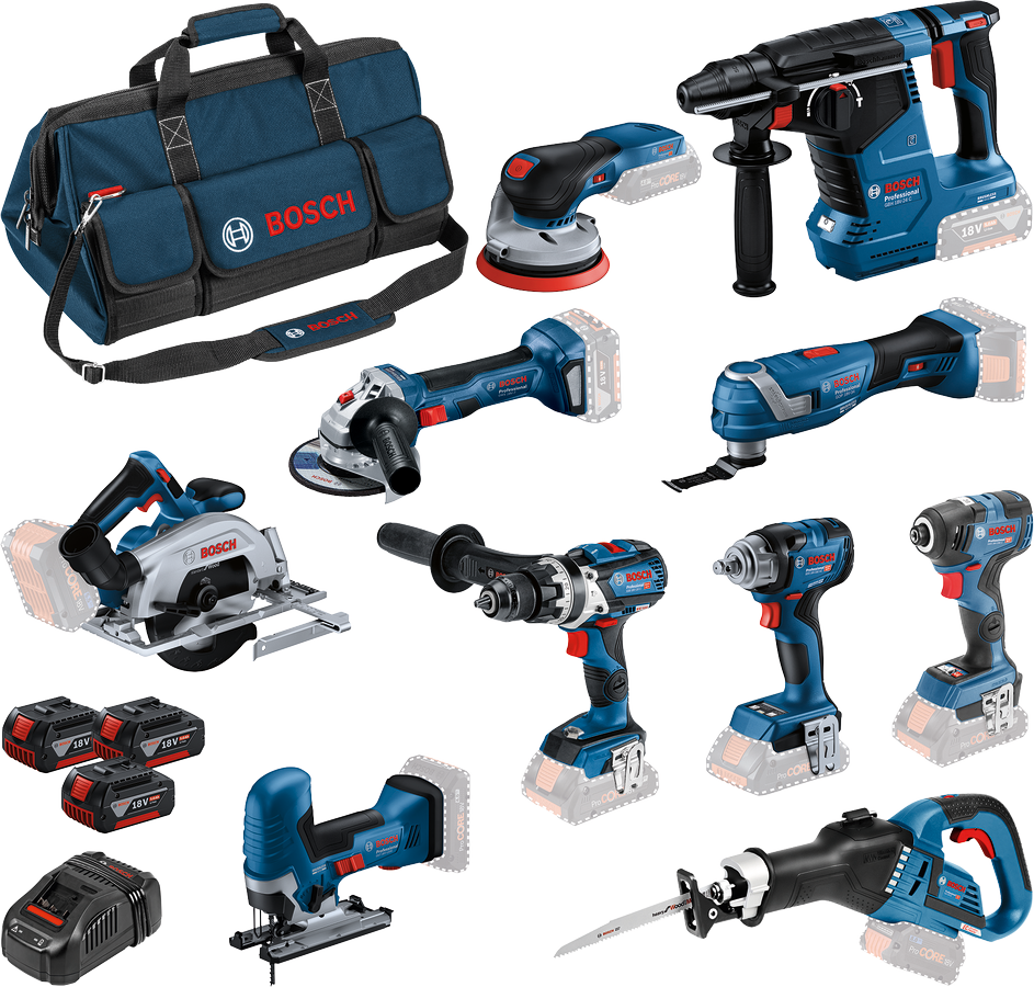 Bosch Verktygsset 18V 10St Verktyg