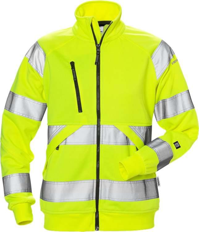 Fristads Sweatshirt-jakke høy synlighet dame cl 3 7427 SHV Hi-Vis Gul 3XL