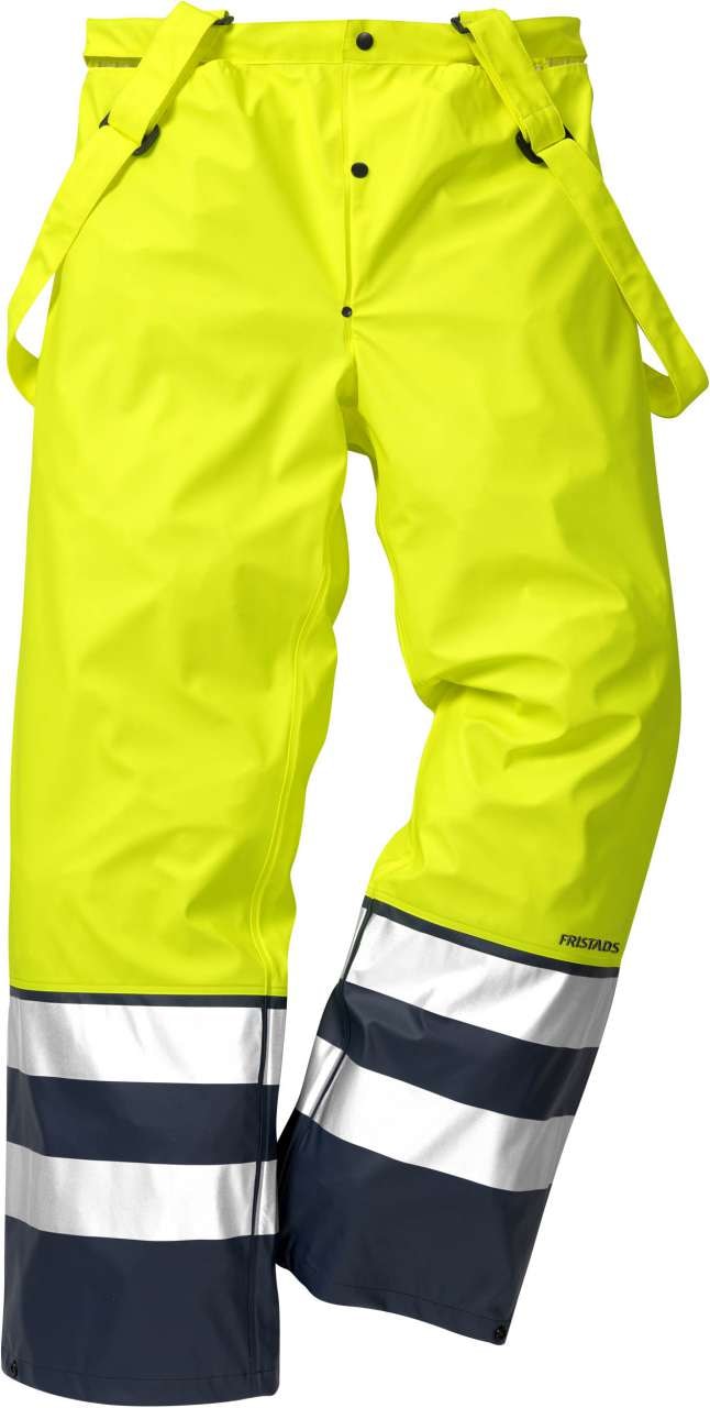 Fristads Regnbyxa 2625 RS, Klass 2 Varsel Gul/Marinblå XL