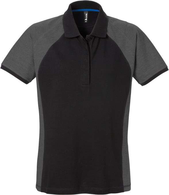 Acode Pikétröja heavy dam 7651 PIQ Svart/Grå 2XL