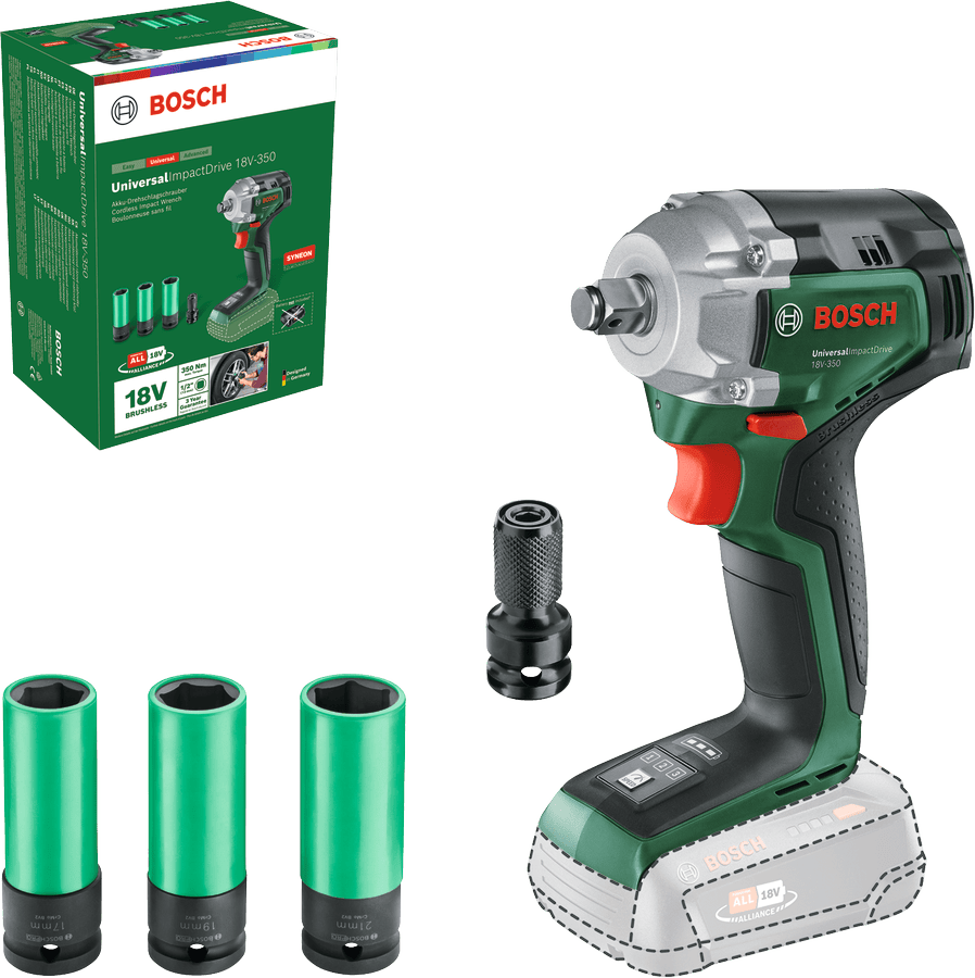 Bosch DIY Mutterdragare Univ. 18V-350 M/Hylssats