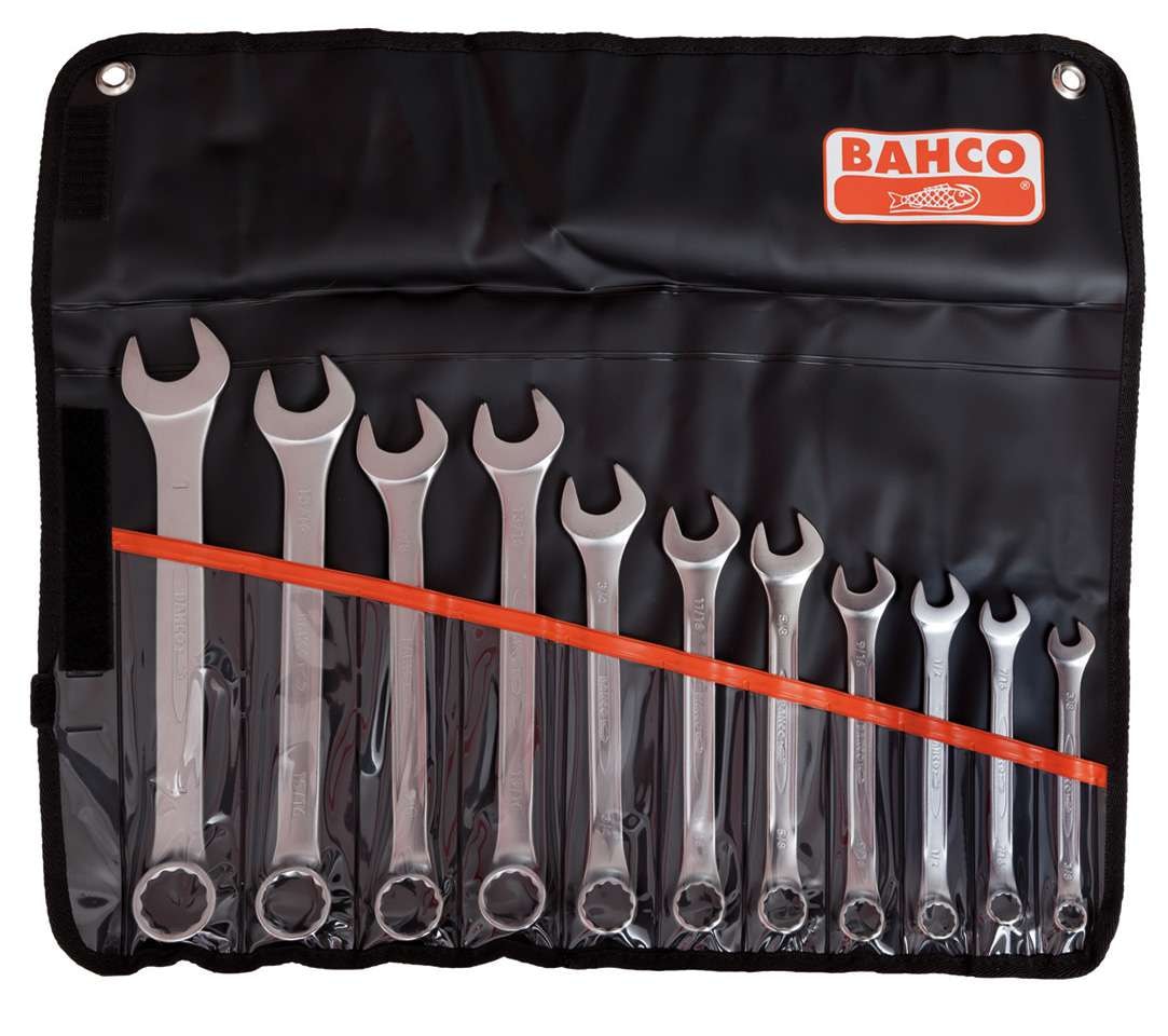 Bahco Blocknyckel 111Z/11T i sats 3/8-1'' 11 delar, tum, i etui