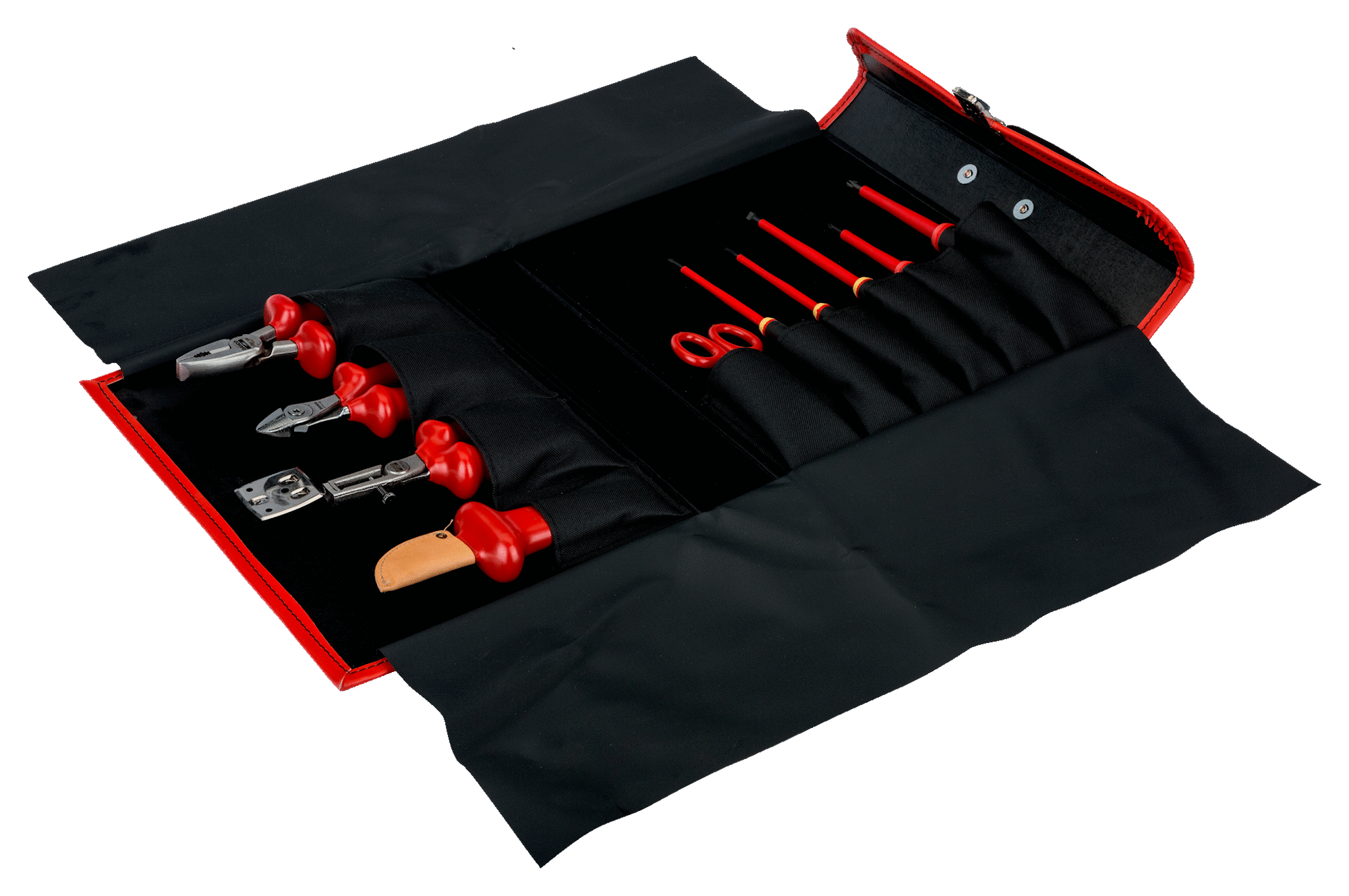 Bahco værktøjssæt 3045V-1 isoleret 10 dele, i isoleret læderetui