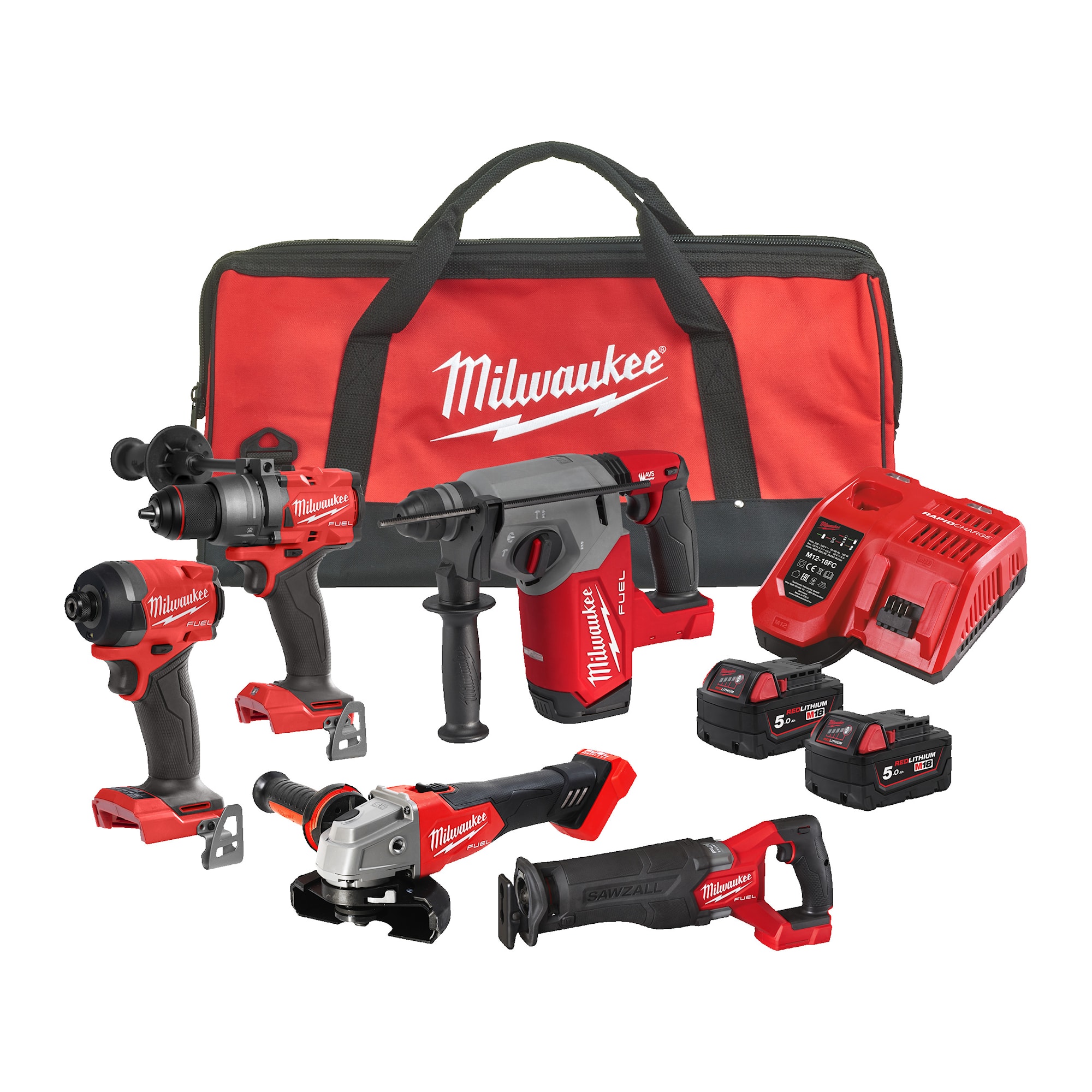 Milwaukee Powerpack M18 FPP5SEA-502B med Batteri & Laddare