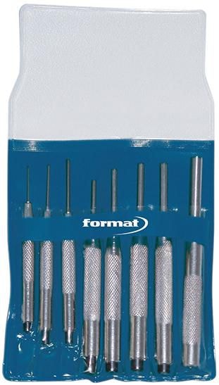 Format Lyöntitappisarja ohjainholkilla 0,9–5,9 mm, 8 osaa, taskukotelo