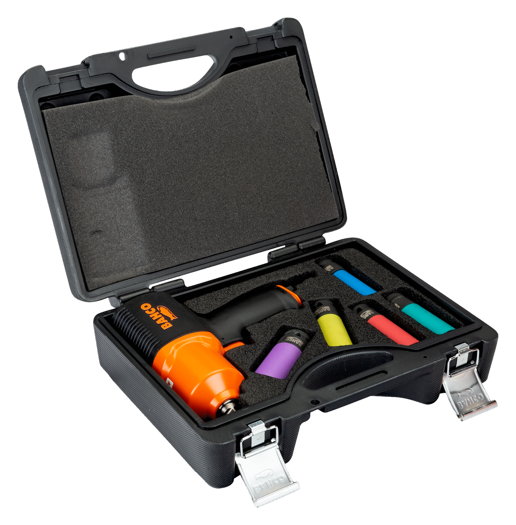 Bahco muttertrekker i sett BPC815K4, tyrkisk luft, 1/2 med 5 hjulhylser i mm