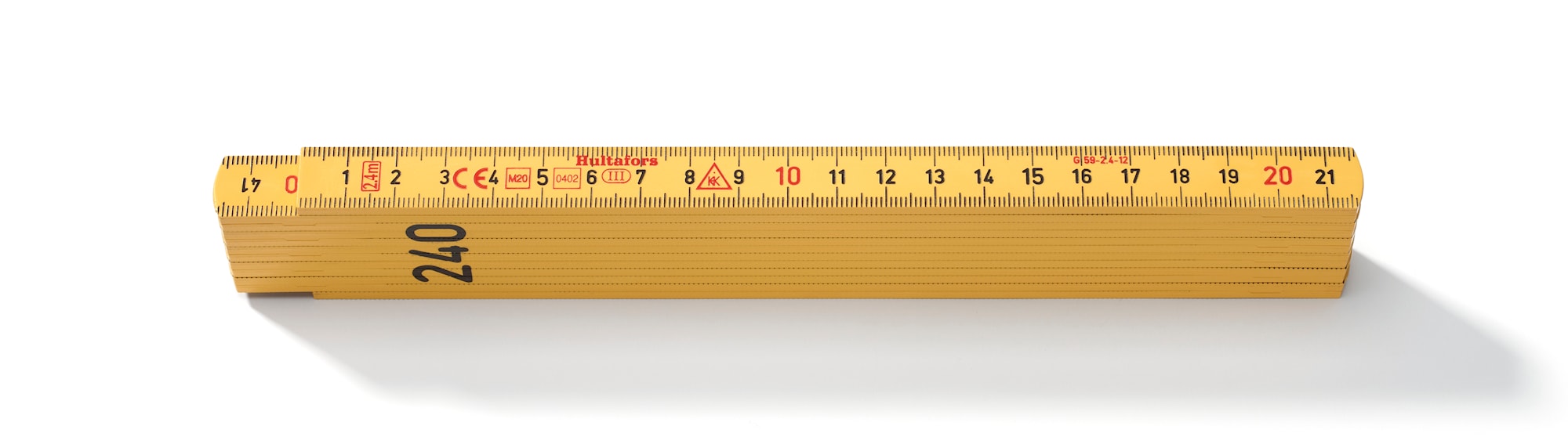 Hultafors Meterstock G 59 glasfiber gul, mm