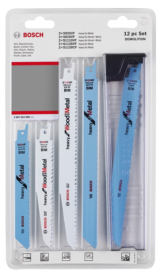 Bosch Tigersågblad demolition 150-225 mm 12-pack
