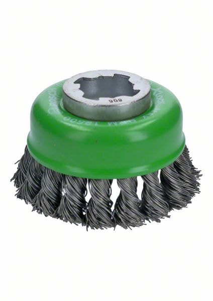 Bosch Axialborste Heavy for Inox 75mm X-Lock 0,50mm, virad, rostfritt stål