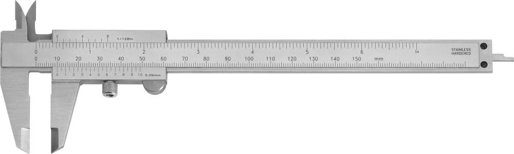 Format Skjutmått 150mm med parallaxfri avläsning, dubbel prisma guide,  skruvlåsning