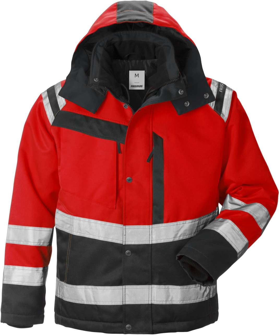 Fristads Høy synlighet vinterjakke cl 3 4043 PP Hi-Vis Rød / Svart XS