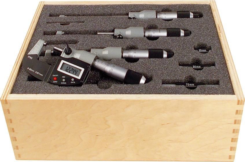 Format Digitaalinen sanka-mikrometrisarja 0–100 mm