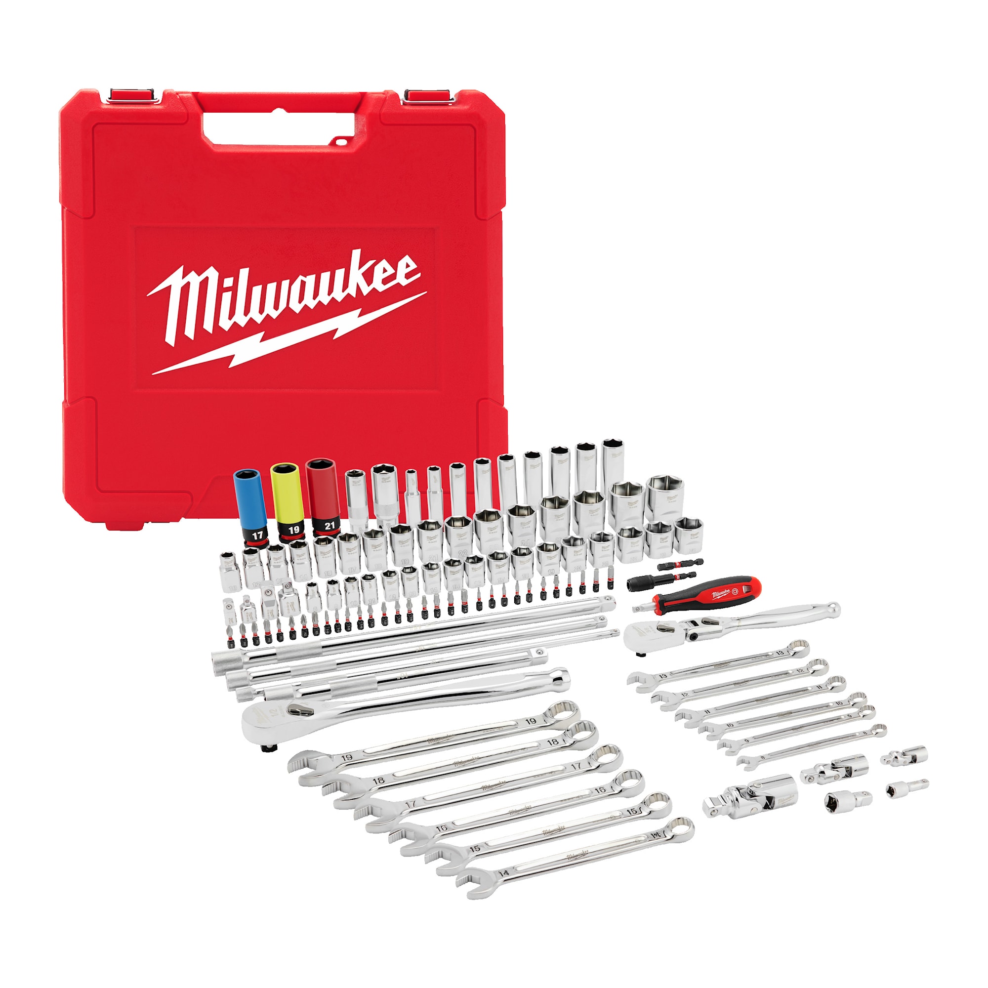 Milwaukee Mekanikersæt 1/4" 3/8" & 1/2'' 108DEL