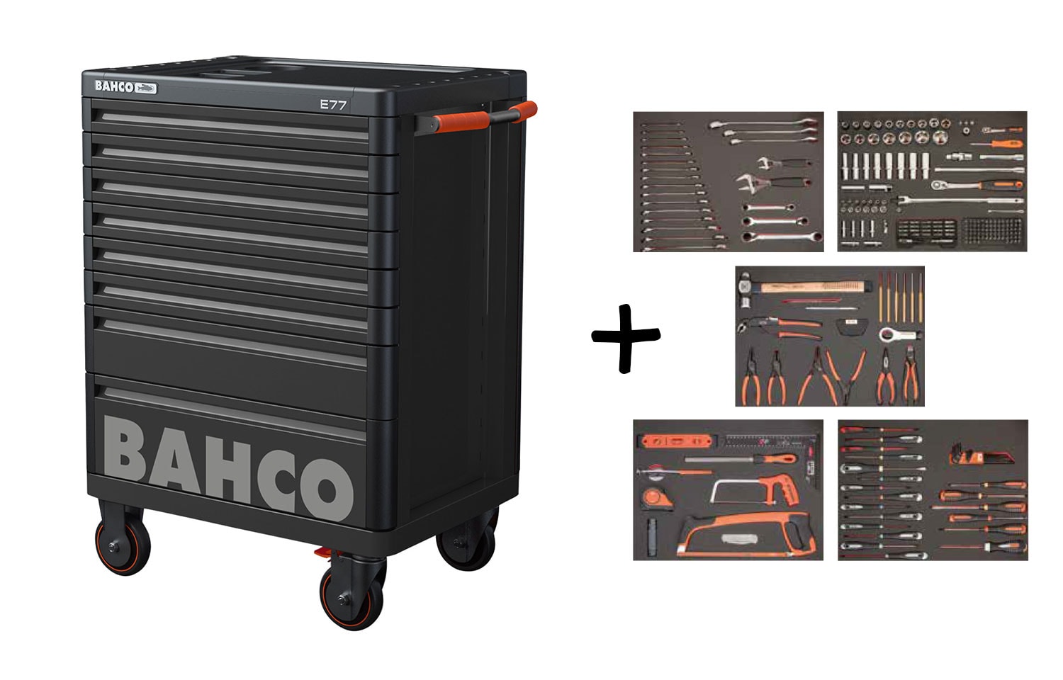Bahco Verktygsvagn 1477K8 Svart med 247 verktyg