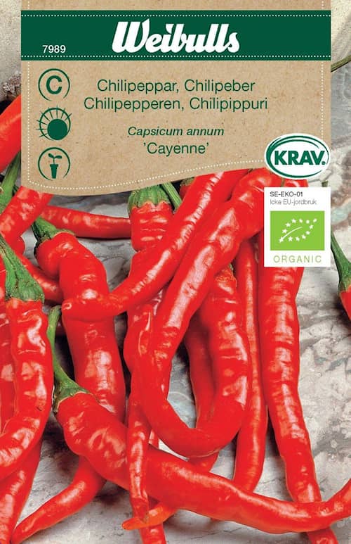 Weibulls Frö Chili Cayenne Krav Organic