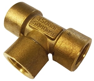 Rm De Wit T-Rör Mässing 350 Bar