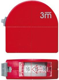 Format Målebånd 3 m x 16 mm, med visningsvindu og måletunge