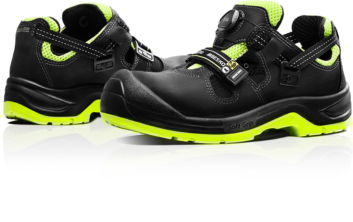 Arbesko 929 Svart/Lime Skyddssko