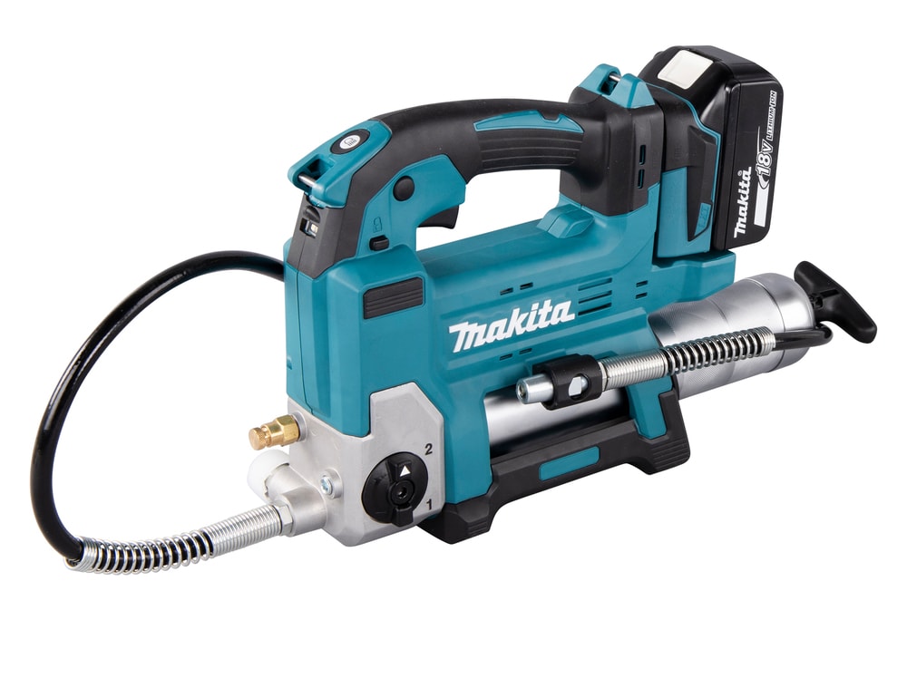 Makita Fettspruta DGP180RT 18V 1 st 5 Ah batteri,  snabbladdare samt förvaringslåda