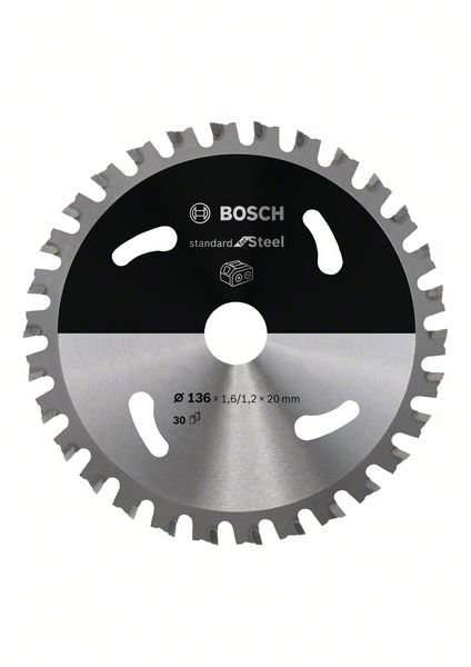 Bosch Sahanterä Standard for Steel, 136x1,6/1,2x20 mm, 30T