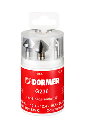 Dormer G236 4mm Forsenker Sett 1-pakke