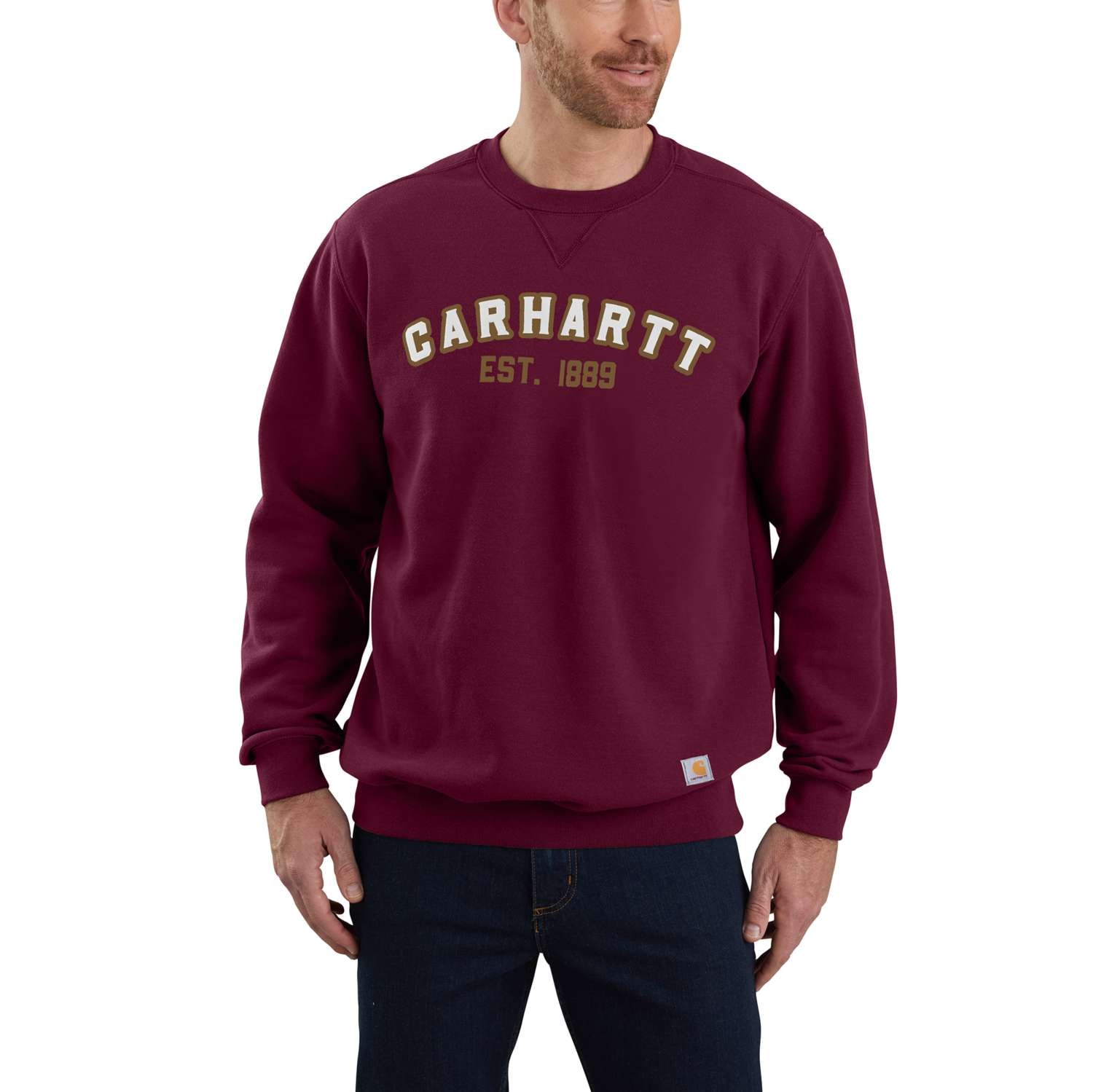 Carhartt crewneck logo graphic sweatshirt, Herr, Port