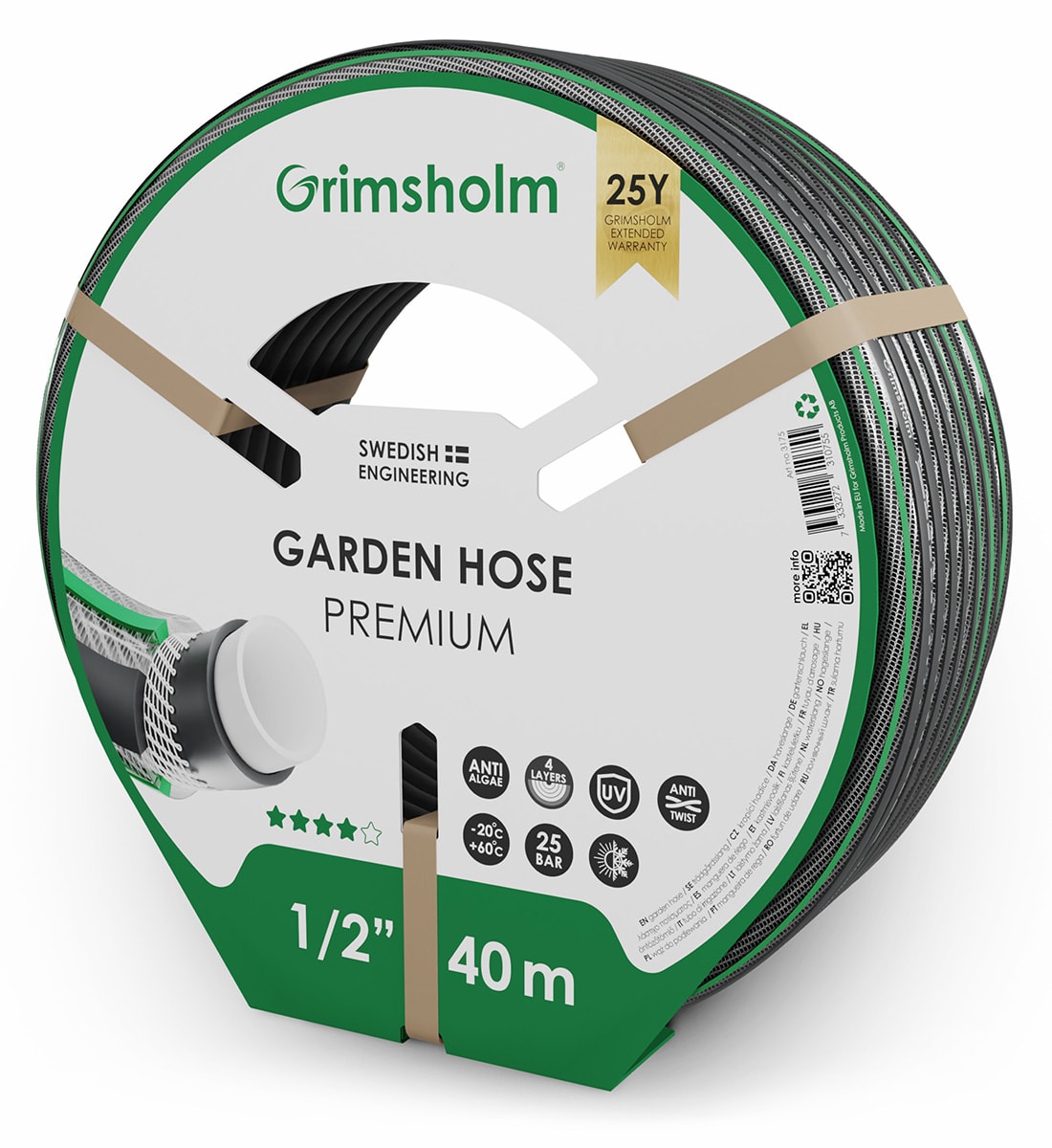 Grimsholm Premium 1/2" 40 m Vattenslang
