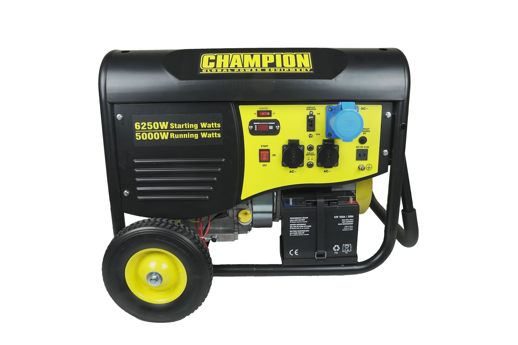 Champion Generator CPG6500E2 5,5kW 1-faset Benzin m/fjernstart