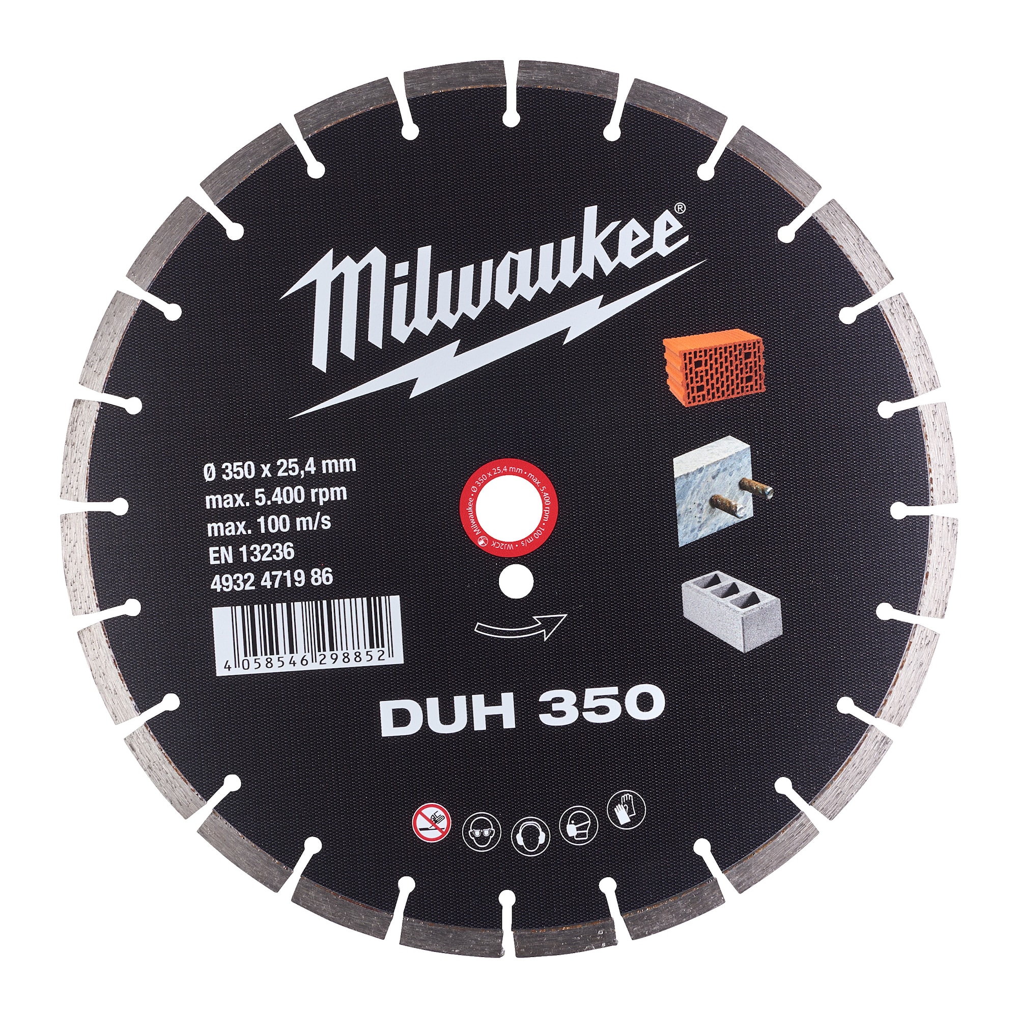 Milwaukee Diamantskiva Duh 350Mm
