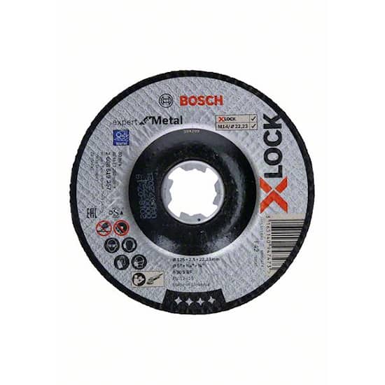 Bosch X-LOCK Expert for Metal, 115 x 2,5 x 22,23, syvennetty leikkaus