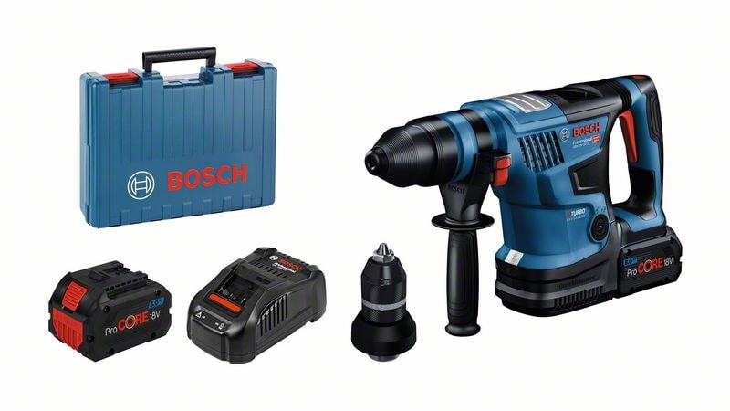 Bosch Borrhammare GBH 18V-34 CF i förvaringsväska med 2x8,0Ah ProCORE batteri & laddare GAL1880 CV