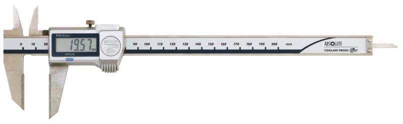 Mitutoyo Ritsskjutmått 573-677-20 0-200mm, 0,01mm hårdmetallbel. skänklar, IP67, datautgång