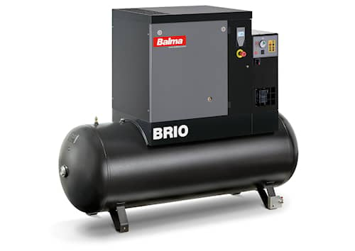 Balma skruekompressor BRIO 15E, 10 bar, TM 270 L, med kjøletørke